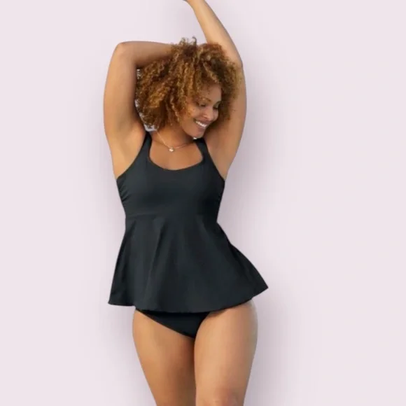 Lands end swim flutter scoop tankini - Picture 2 of 8